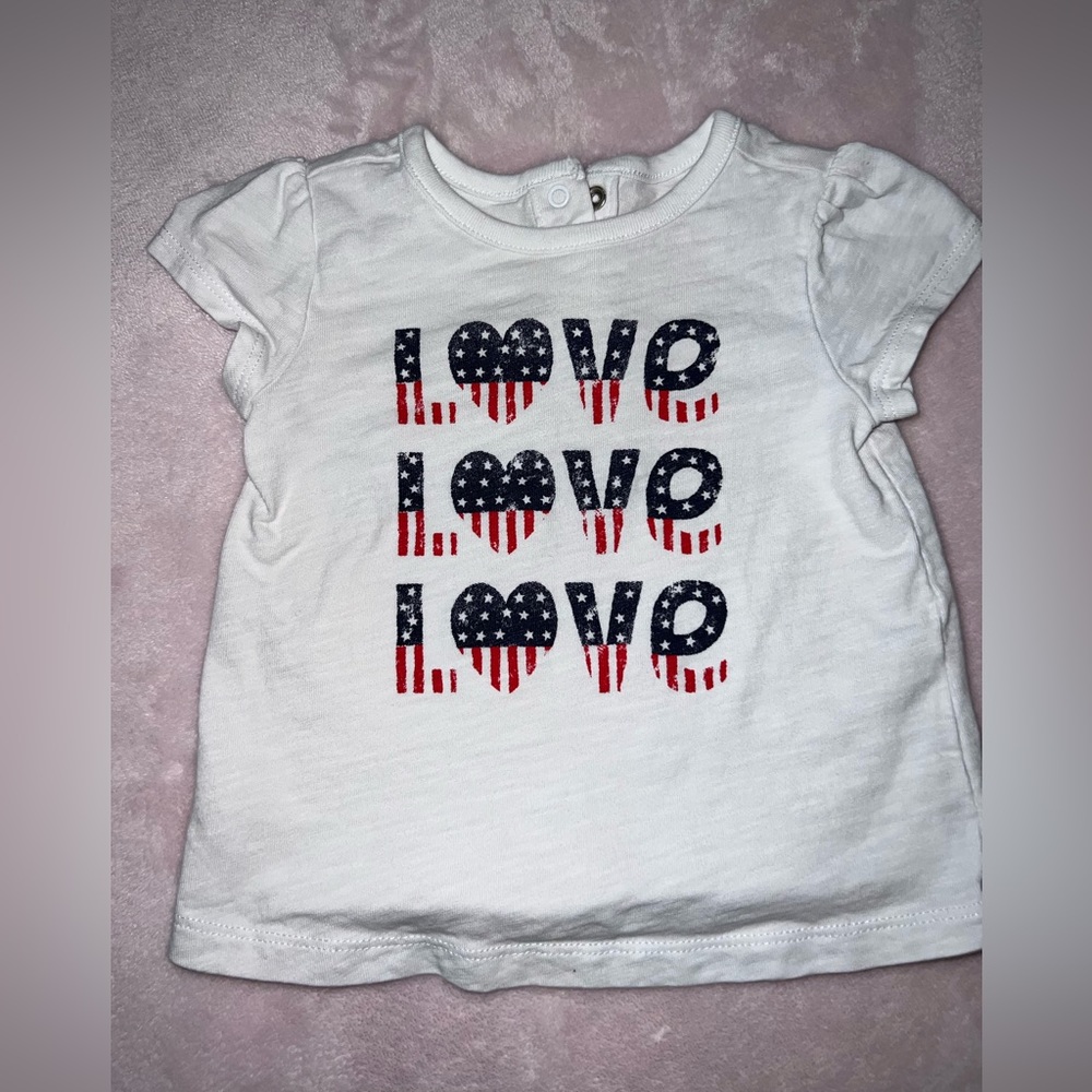 Gymboree 12-18 months. red white and blue shirt. Gently used condition.